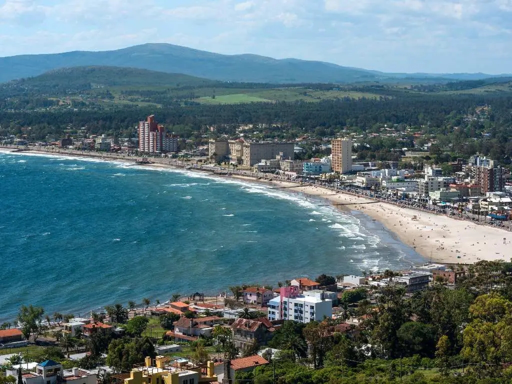 view over town, beach, and countryside in Uruguay