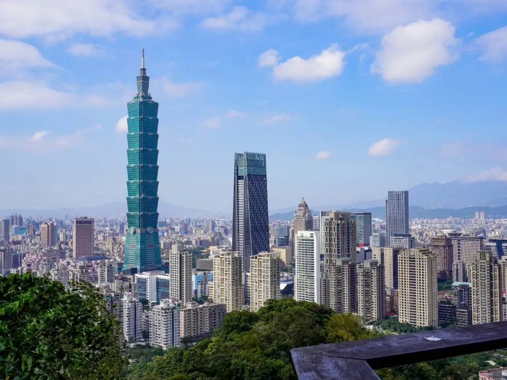 Taipei skyline.