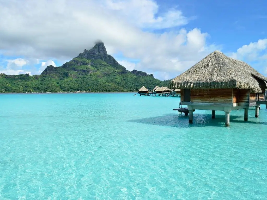 overwater bungalow in French Polynesia